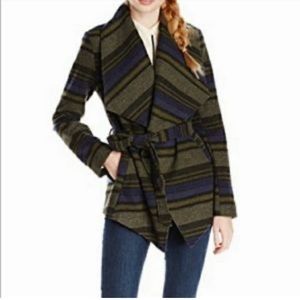 Jack | BB Dakota Oversized collar wrap coat belted jacket with pockets s…